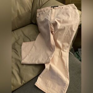 Chico’s Denim Pink Women’s L/12 slight flare MidRise Fashion Jeans